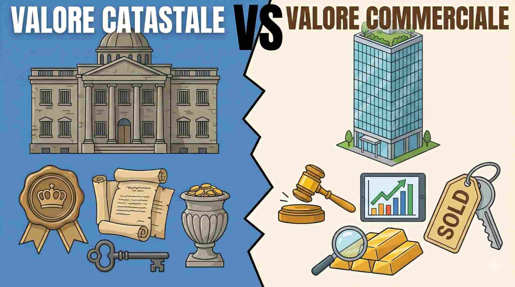 Qual è la differenza tra valore catastale e valor commerciale?